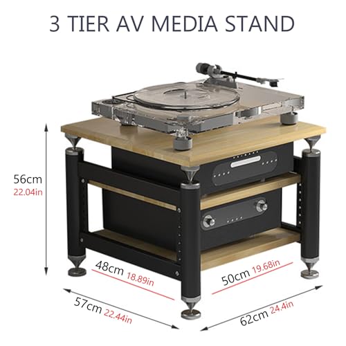 Stojak audio premium – stylowy stojak na nośniki AV i wieża do przechowywania stereo, narożna półka na telewizor, centrum rozrywki do kina domowego, idealny do sprzętu audio/wideo i domowej rozrywki