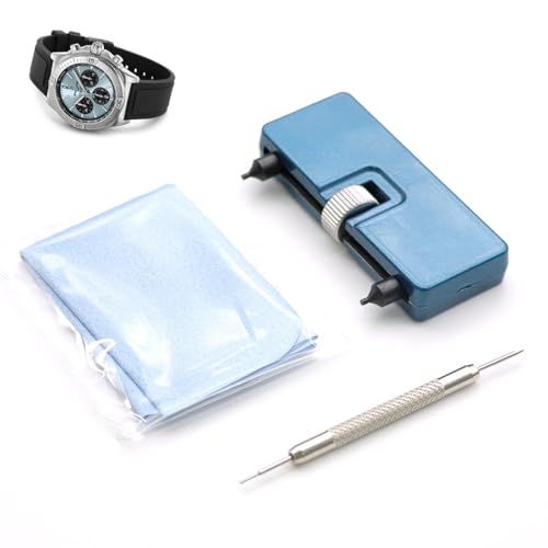 AEKZOX Conjunto de 3 piezas, herramienta para cambiar pilas de reloj, abridor de relojes, herramientas relojero, conjunto relojero, para reemplazo de batería o reparación de relojes