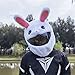 Helmet Cover for Full Face Motorcycle Helmet Cover, Stuffed Animal Plush Fun Rides and Gifts (Cover Only. Helmet Not Included) Comprehensive Warmth (Rabbit)