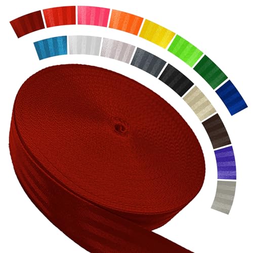 Image of Polyester Webbing Strap 16+Colors - 1 inch&1.5 inch&1.9 inch - 16.5 25 33 55 Yards Heavy Duty Webbing Roll, Flat Webbing Strap for Indoor&Outdoor Gear, Climbing, DIY Crafting, Repairing
