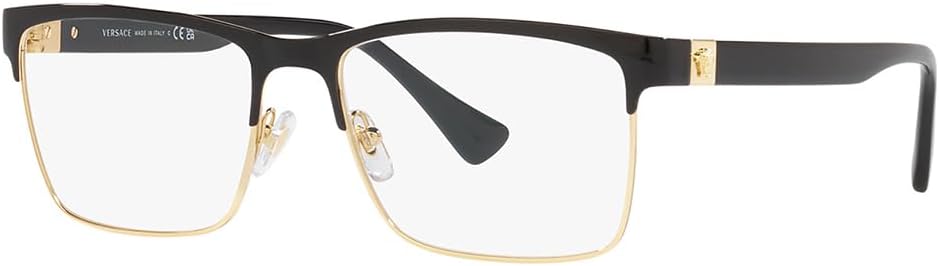 DAILY HERITAGE VE 1285 1443 Black Metal Rectangle Eyeglasses 56mm