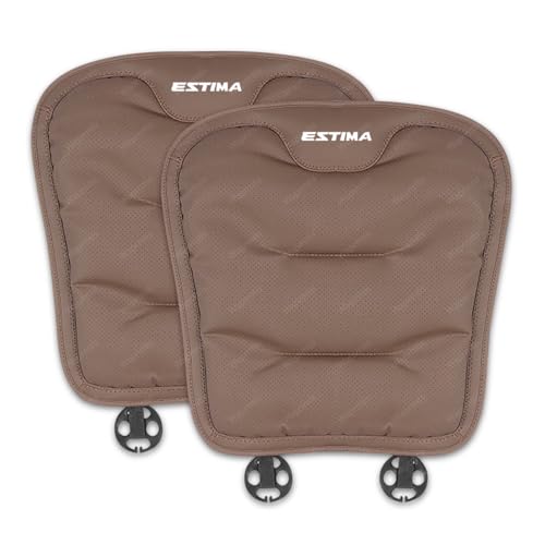 トヨタ エスティマ 50系 カークッション 車 シートカバー レザー 防水 防汚 カーシート クッション エスティマ 50系 ESTIMA トハイエンド 運転 腰枕 背もたれ 通気性 運転席 助手席 後部座席 車 座布団 四季汎用 柔らかい(ブラウン,2個