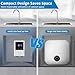 Tankless Water Heater Electric, 5500W 110V Instant Hot Water Heater with Remote Control and LCD Touch Screen on Demand, Bathroom Sink and Faucet, Save Space (White)