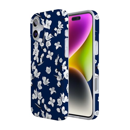 Casely iPhone 16 Case | Floral Forest | Navy Cherry Blossom Floral | Compatible with MagSafe | Classic Ultra Slim Design by Casely - Used condition - Image 3