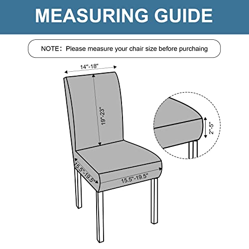 Genina CHAIR COVER 456 Waterproof Chair Covers For Dining Room Set Of 4, Dining Chair Cover Removable Parson Chair Slipcover Chair Protectors Covers thumb #3