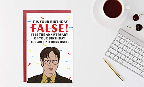 Cartão de aniversário The Office, cartão de aniversário Dwight Schrute, cartões de aniversário do pr