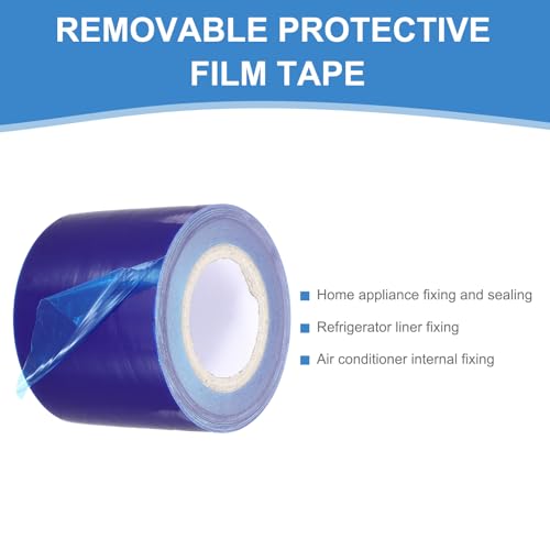Image of PATIKIL Removable Protective Film Tape, 4.7 Inch x 656 ft PE Surface Protective Scratch Film Tape Roll for Furniture Electrical Appliances Plastic Hardware Low Stickiness, Blue
