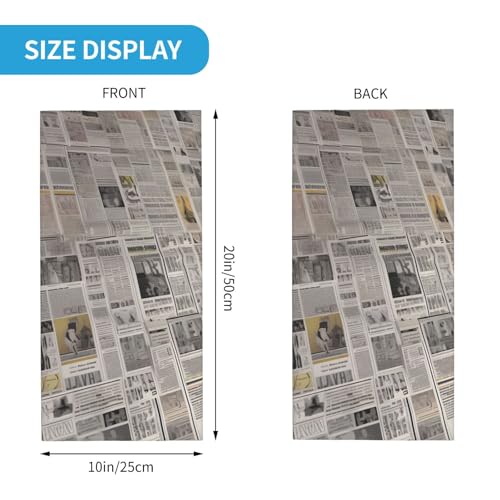 newspaper Neck Gaiter UV Sun Protection Face Mask Scarf Cooling Breathable Face Cover for Men Women Elastic Balaclavas Versatile Bandana, Sun & Wind-proof for Skiing Hiking2