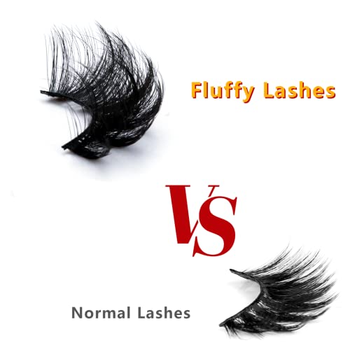 Leipple False Eyelashes 8 works - Professional Reusable 8D Lashes - Natural Wispy Thick Fluffy Fake Eyelashes Faux Eyelashes (QZ-01) - Image 4