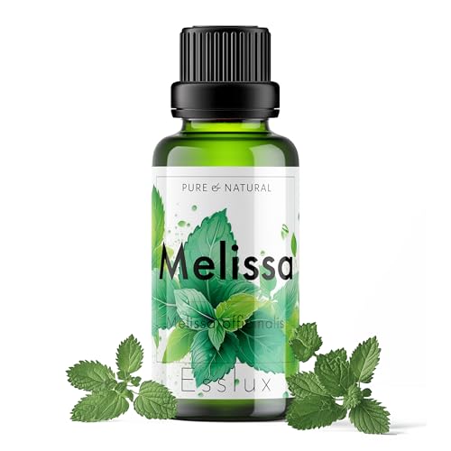 Image of Esslux Melissa Essential Oil for Comfortable Skin - Therapeutic Grade Melissa Oil - Perfect for Aromatherapy, Sensitive Skin, Sleep & Stress - Use in Diffusion or on Skin - 60 ML