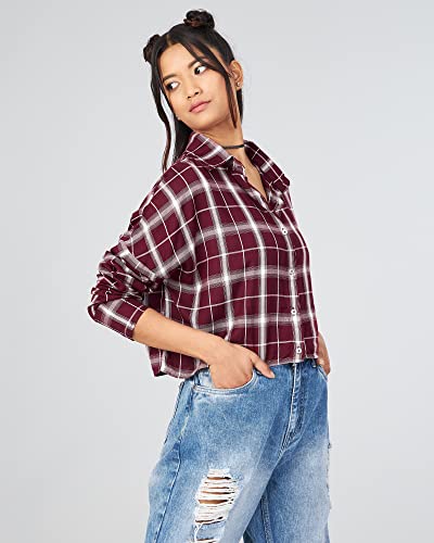 Image of Chimpaaanzee Women Drop Shoulder Crop Shirt