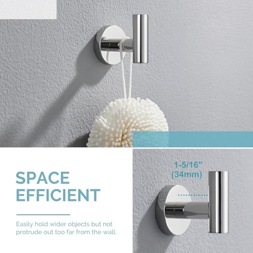 Image of Angle Simple Bathroom Towel Hook Polished Chrome, Hand Towel Holder