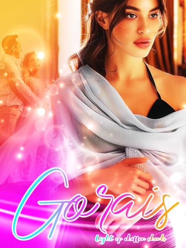 GORAIS Women’s Light Up Chiffon Shawls and Wraps Feather Evening Cape Cover Up Wedding Capelet for Formal Dress4