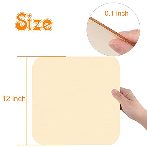 12 Pieces 12 X 12 Inches Unfinished Squares Blank Wooden Pieces Wooden Square Cutouts Wood Slices For Painting Writing Carving Diy Arts Craft Project Supplies And Decorations #TOP1
