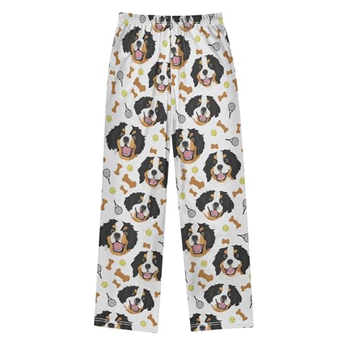 Pajama Pants Dog Tennis Racket Bone Long Sleep Pants Lounge Bottoms2