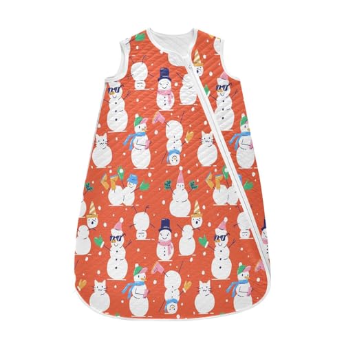 Kigai Christmas Snowmen Baby Sleep Sack Wearable Blanket Sleeping Bag 2-Way Zipper Soft Swaddle Transition Sack