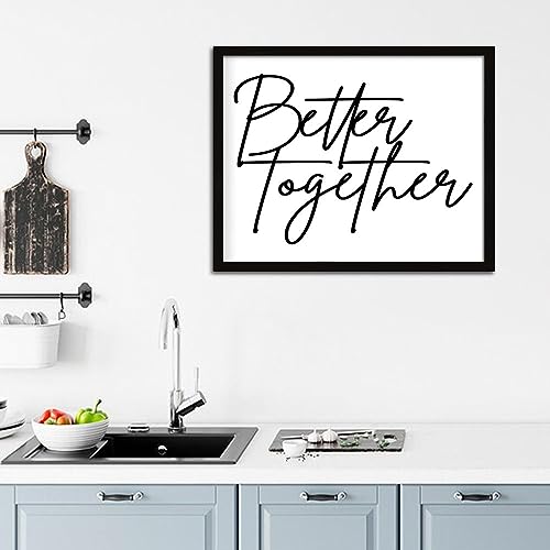 Panneau en bois Better Together d'exception avec cadre robuste 40x50 - 7