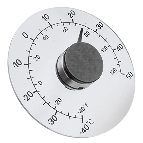 Greensen Termómetro exterior portátil pequeño termómetro impermeable para ventana para casa granja, diseño transparente, rango grande -40-50 °C