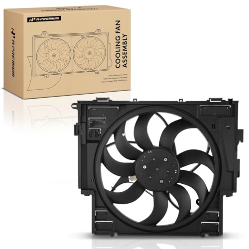 A-Premium Engine Radiator Cooling Fan Assembly Compatible with Select BMW