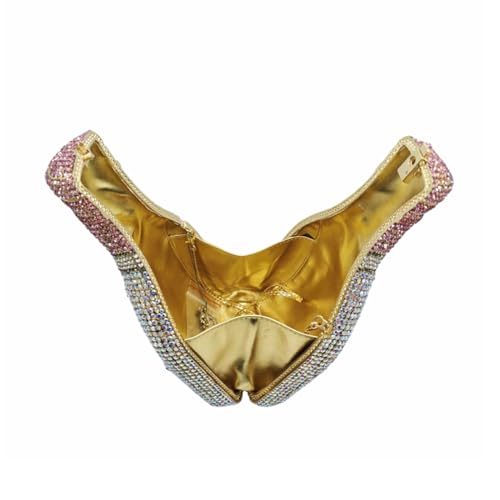 Image of Rhinestone Champagne Bottle Clutch, Luxury Evening Bag for Women
