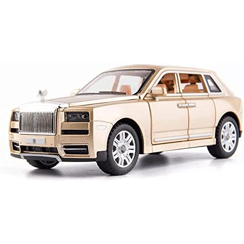 Image of DEUSON ECOM 1:32 Diecast Metal Car Model Cullinan Toy Car for Kids Sound and Light Pull Back, Black