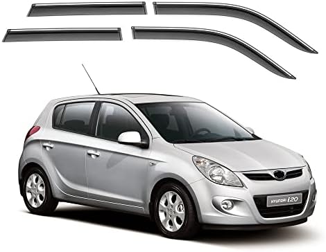 ModifyStyle Unbreakable Chrome line Door Visor/Wind Deflector/Rain ...