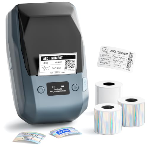 Image of NIIMBOT M2 Label Maker for Vial, 300DPI Printing Sticker Printer, Blue