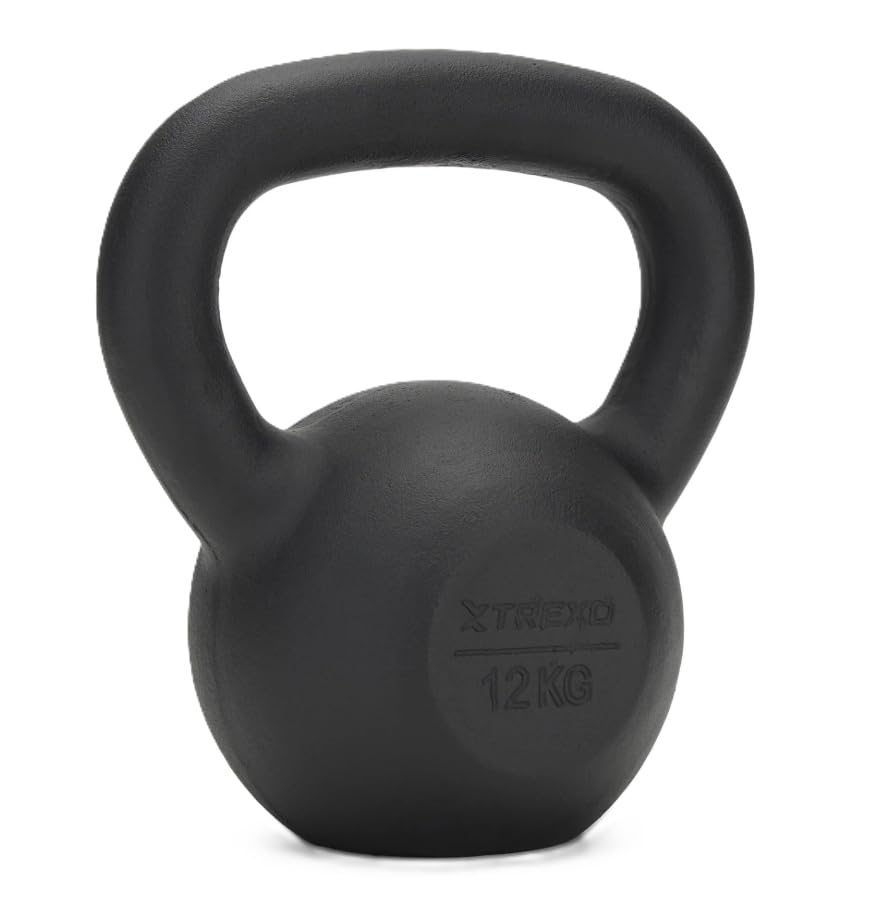 Kettlebell en fonte poignée revêtue de poudre XTREXO pour crossfit gym