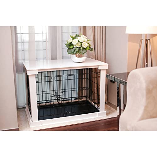 zoovilla White Dog Cage with Crate Cover, Dog Kennel Medium - Image 4