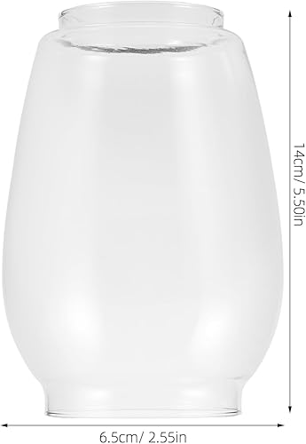 Miniatura 5 de Cabilock Pantalla de cristal vintage de repuesto para linternas de queroseno, globo de huracán transparente para lámparas de aceite al aire libre