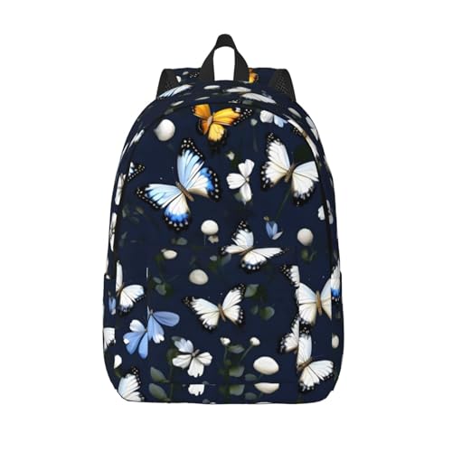 Sac à dos de voyage EdWal pour homme et femme aux motifs fleurs blanches