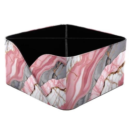 Boîte de rangement polyvalente marbre rose bureau et école