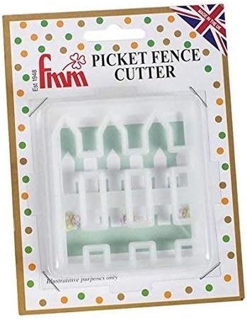 FMM - Picket Fence Cutter Sugarcraft Cake Decoration, White, 11 x 14 x 2 cm