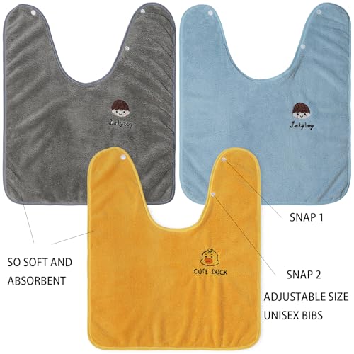 Baby Bibs for Girls or Boys 12-18 Months 6 Packed, Towel Bibs for Toddler 1-3 Years,Waterproof and Absorbent4