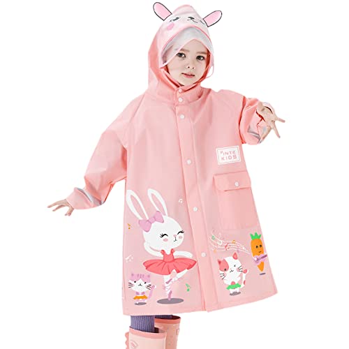 Kids Raincoat Boys Girls Rain Poncho Toddler Waterpoof Rain Jacket Children Cartoon Rainwear L Size