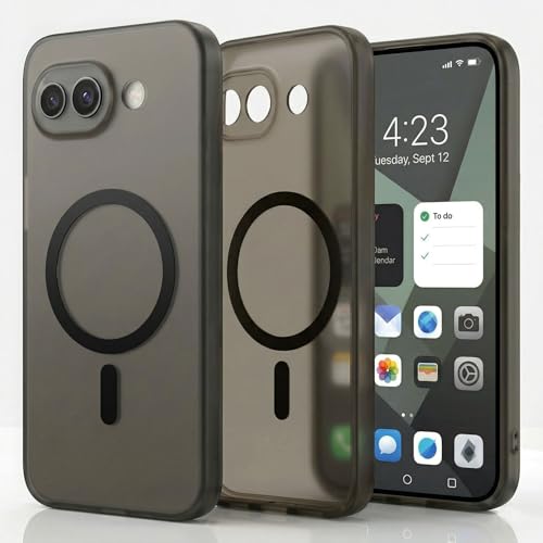 Image of amazon basics Luxury Paper Thin Back Case Cover for Google Pixel 10A 5G | Matte Finish | Compatible with magsafe | (Black, Google Pixel 10A 5G)