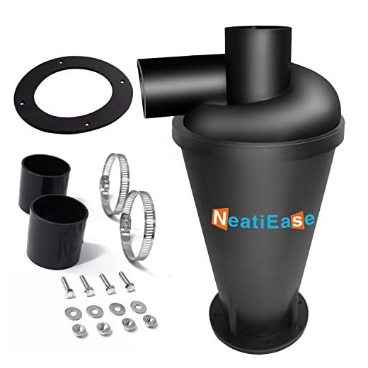 Cyclone Dust Collector Dust Collection Dust Separator Shop Vac Accessories (Black)