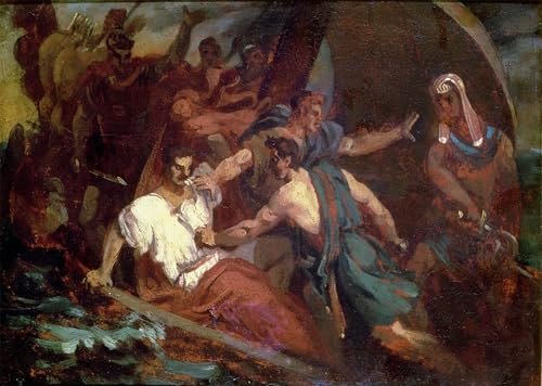 Pinturas murales retro Rivolta su un veliero Gericault poster decorativo de pared 60x90cm