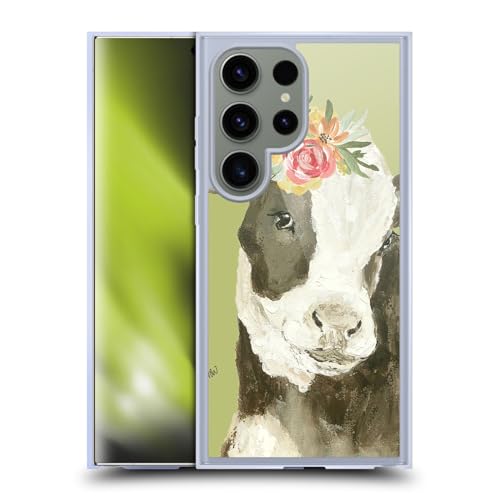 Coque MagSafe Samsung S24 Ultra Evite Rayures Gel Haley Bush Vache Fleur