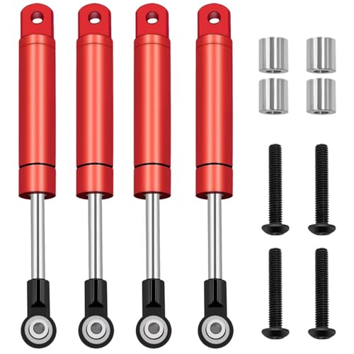 Amortisseur RC Axial en alliage d'aluminium rouge pour suspension SCX10