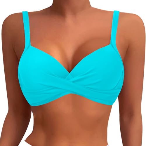 Bañadores Mujer Con Aros Top Bikini Para Mujers Sujetador Bikini Parte De Arriba Top Traje De Baño Mujers Superior Del Bikini Push Up Top Bikini Con Aro Reductor Copa Top De Bikini Sin Relleno