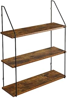 IBUYKE Floating Shelves, Wall Shelf Outdoor, 60x20x80cm, Shelving Unit for Wall, Plant Stand, Kitchen Spice Rack, Storage Organiser Shelf for Bedroom, Bathroom, Living Room, Office RF-TM012