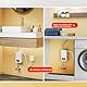 Mini Edelstahl Elektrischer Warmwasserbereiter Safe 3400W Sofortheizung für Küchen Badezimmer öffentliche Toilette Abs Silber