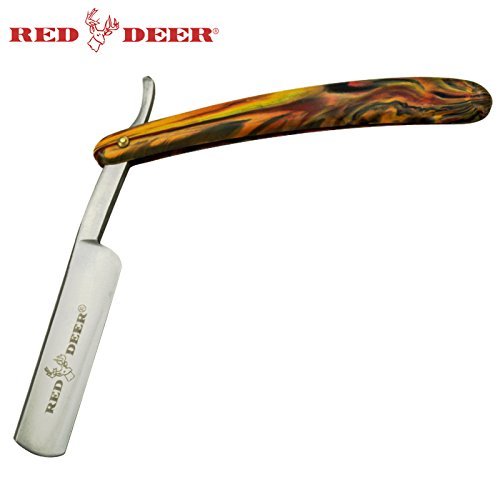 RED DEER Multi-Color Handle Shaving Barber Vintage Straight Razor