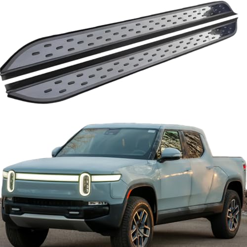Estribos laterales para Rivian R1T 2022-2026 aluminio negro