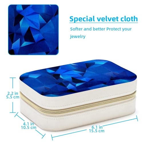 Rangement double couche géométrique bleu pour stopper les bijoux emmêlés - 5