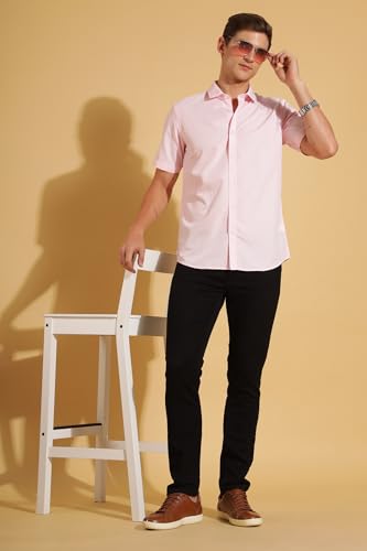 Image of Fyltr Men's Regular Fit Solid Shirt - Half Sleeve | Formal Shirts for Men