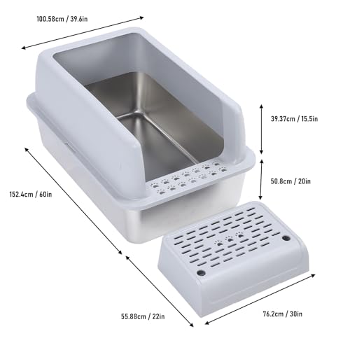 Arenero para gato Zerodis XL grande cerrado con patas miniatura 7