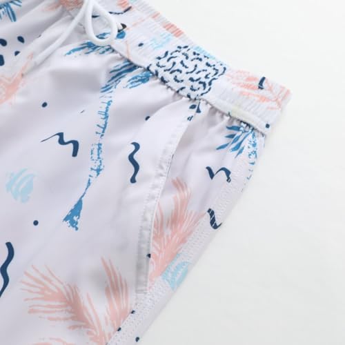 Men's Quick Dry Beach Shorts Stretch Bathing Suit Elastic Waistband Swim Trunks with Pockets4