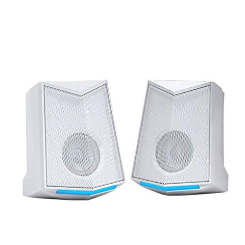 V-115バージョンアップグレードノート電話のためのコンピュータのデスクトップスピーカーオーディオ2.0チャンネルサウンドステレオサウンドのUSBポータブルサブウーファー (Color : White(Standard))